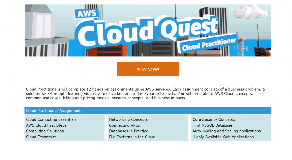 AWS Cloud Quest – Cloud Practitioner